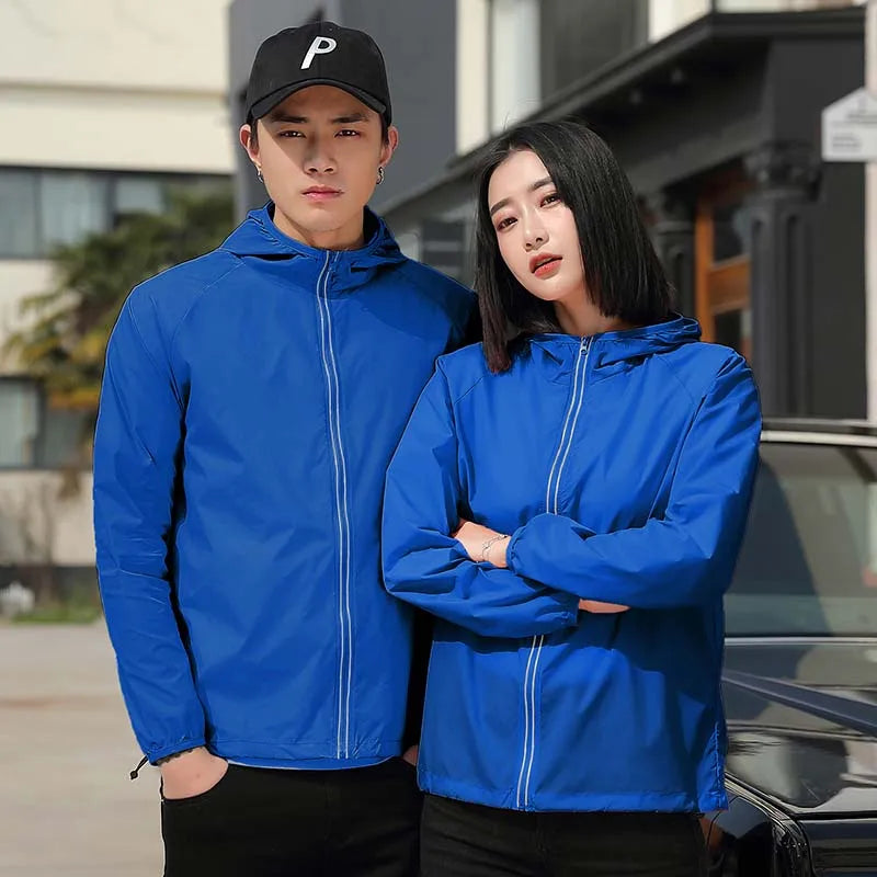 Camping Rain Jacket Men Women Sun Protection Jackets Waterproof Trekking Quick Dry Outdoor Skin Windbreaker Coat Unisex Clothes