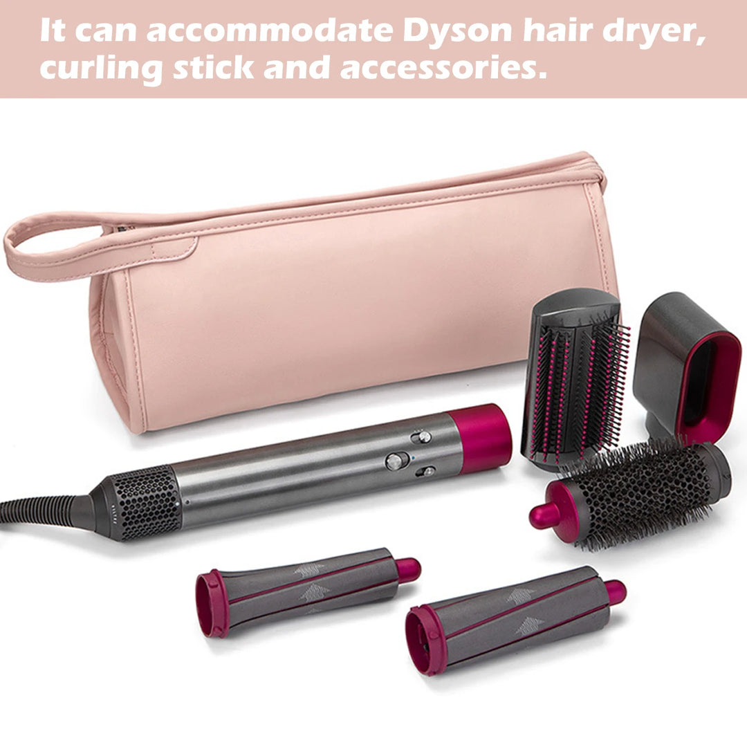 Hair Dryer Carrying Case Waterproof Hair Dryer Storage Case PU Leather Storage Bag Portable Travel Case Storage for Dyson