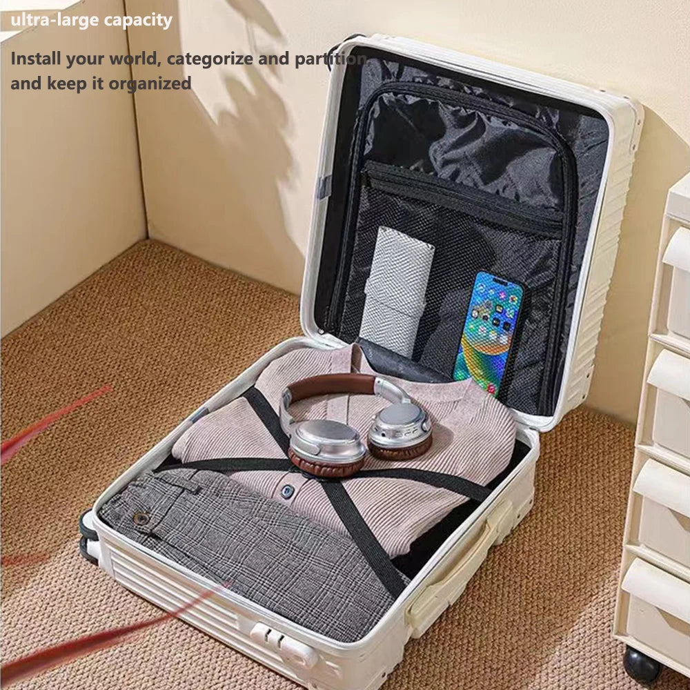 Aluminum Frame Travel bag Suitcase Rolling Luggage 18/20 inch Trolley Luggage Carry-On Cabin Suitcase