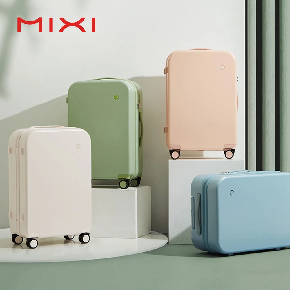 Mixi Women Luggage PC Suitcase Travel Trolley Case Men Mute Spinner Wheels Rolling Baggage TSA Lock Carry Ons M9236