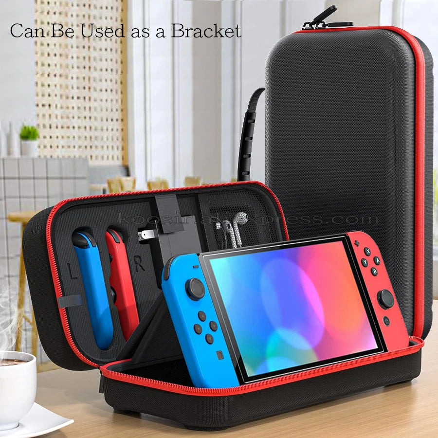 Nintend Switch Large Storage Bag SwitchOLED Portable Carrying Case Anti-Scratch Oxford Cloth Travel Bag for Nintendo Switch OLED