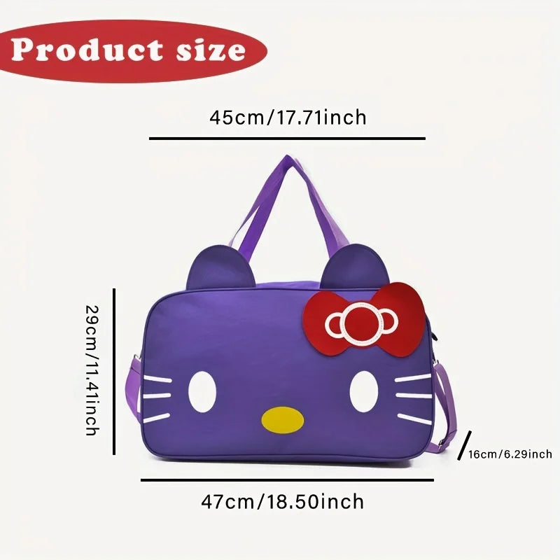 1pcs Sanrio Cute Hello Kitty Travel Bag Waterproof large capacity cartoon duffel bag Women's portable Short trip Bag Sports bag