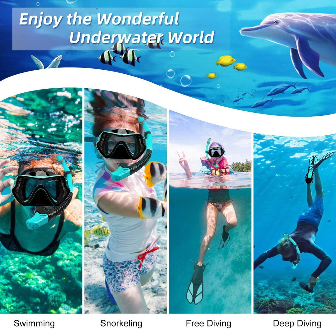 Professional Swimming Glasses Diving Snorkel Mask Set Waterproof Goggles Silicone Snorkeling Diving Tube Masks For Women Men