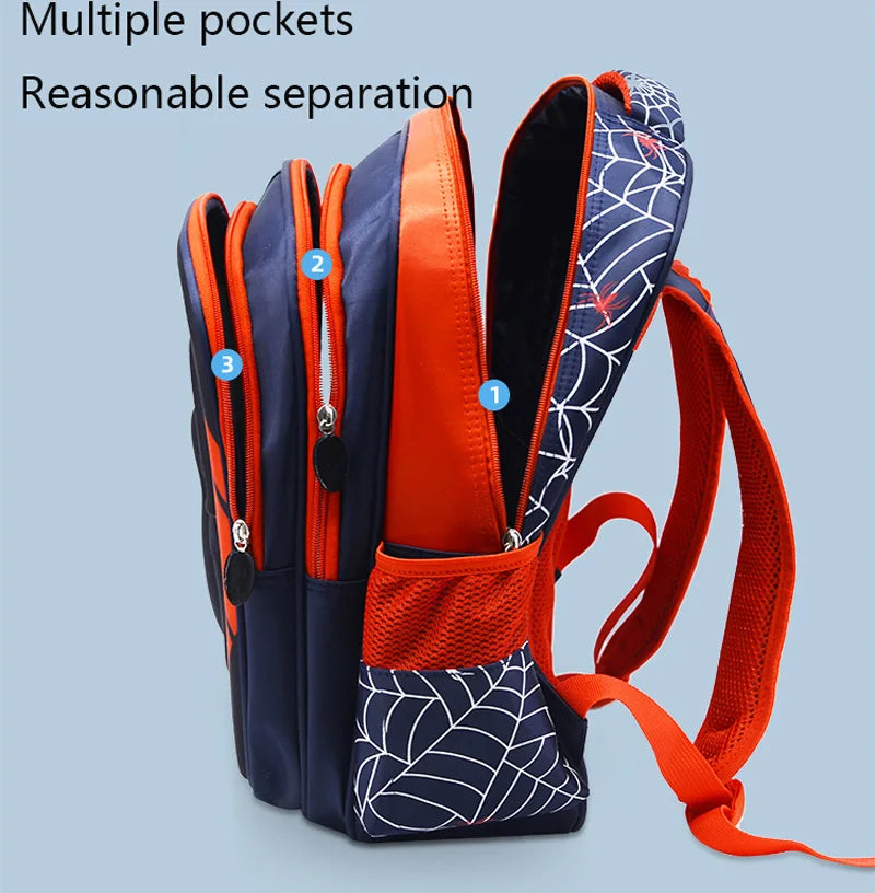 Spider Backpack+Pencil Case Set for Boys School Bag Elementary for Kids School Bag Cartoon Waterproof Primary Backpack