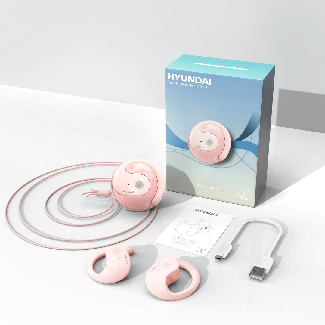 Choice HYUNDAI X15 pro Pink Wireless Bluetooth 5.3 Earphones t26 Earbuds HIFI Sound quality Headphone Smart HD Call for Gaming