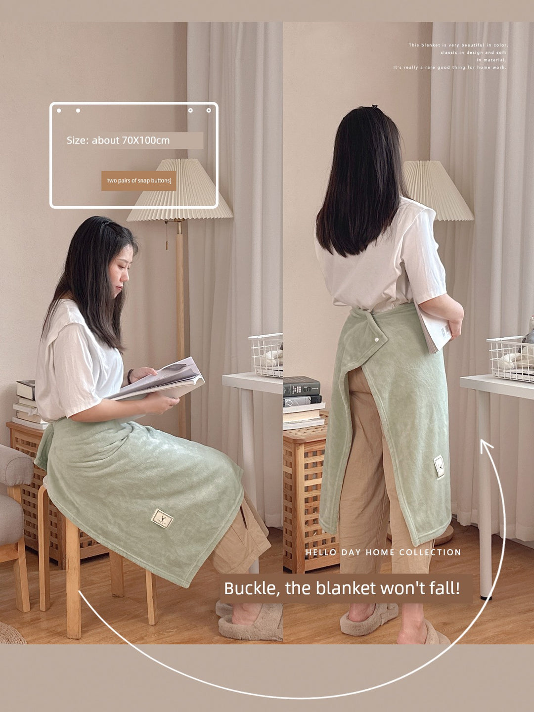 Blanket Fall and Winter Lunch Break Thickened Air Conditioning Cover Leg