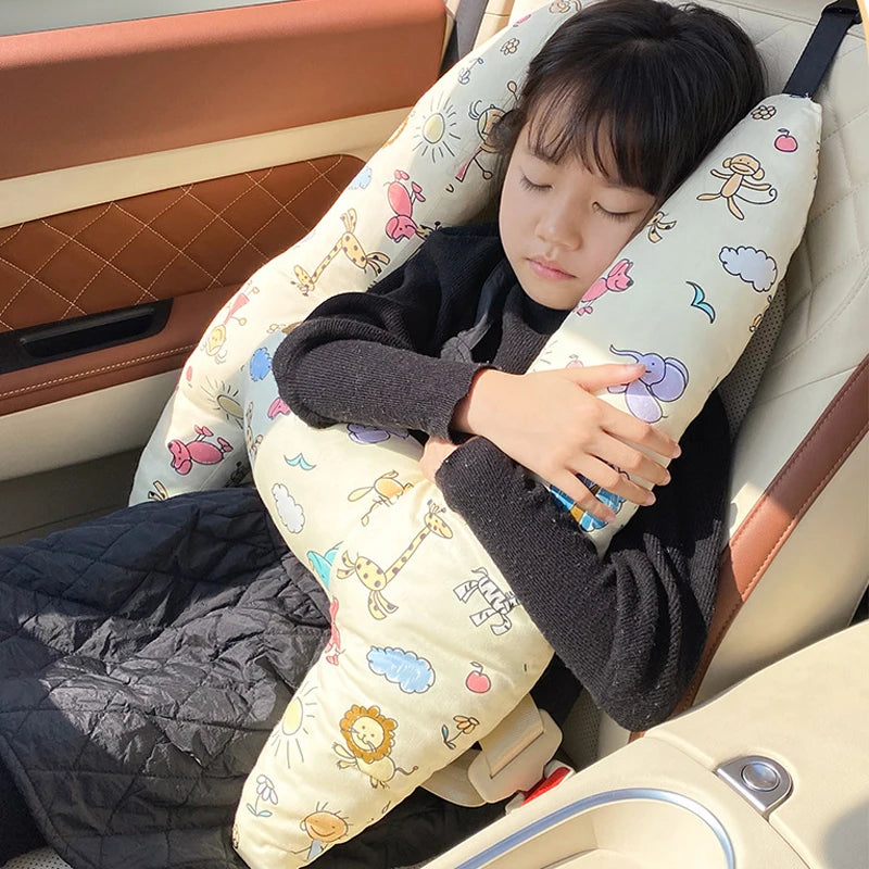 Children's Car Head Pillow Car Sleeping Neck Head Support H-Shape Travel Pillow Cushion Car Seat Safety Neck Pillow Child Women