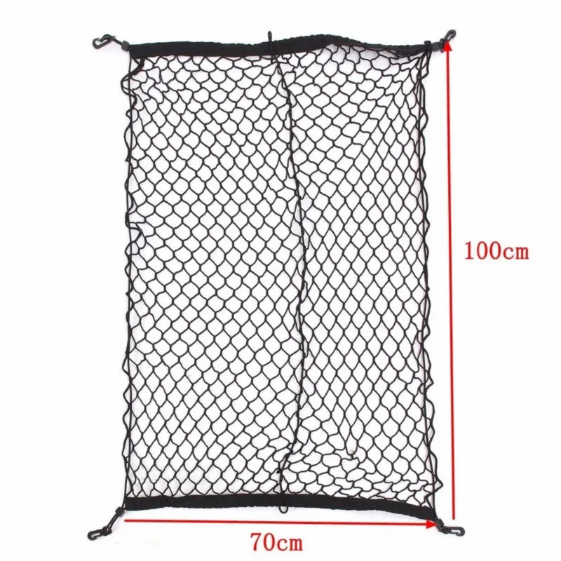 Universal Nylon Car Rear Trunk Net Organizer Adjustable Storage Mesh Elastic String Holder Stretchable Travel Pocket 100*70cm