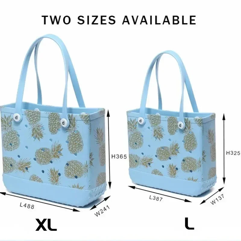 XL Extra Large Bogg Bags EVA Waterproof Fashion Women Shoulder Handbag Rubber Female Travel Shopping Handbag Beach Bogg Tote Bag