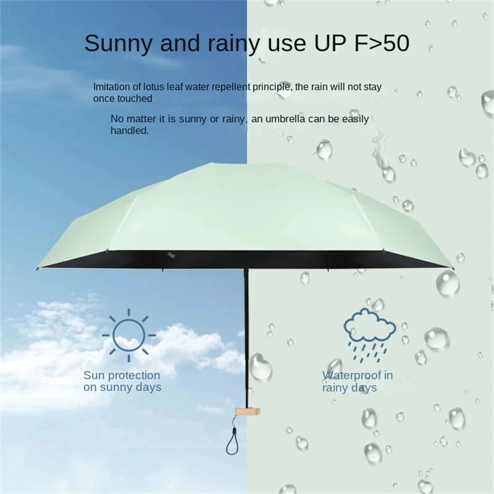 Sun Umbrella Very Small Mini Umbrella Folding Travel Umbrella Pocket Sun Protection Ultraviolet and Protection Parasol