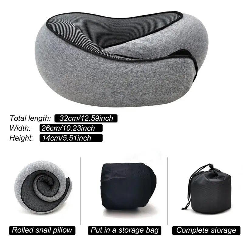 Memory Foam Neck Pillow Cervical Vertebra Travel Portable Noon Break Aircraft U Type Of Pillow Sleep Camping Pillow Carry Bag