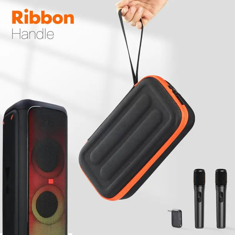 Microphone Storage EVA Bag for JBL Partybox Wireless Mic Bluetooth K Song Box Portable Travel Carrying Case