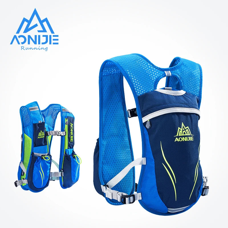 AONIJIE E885 5.5L Hydration Backpack Rucksack Bag Vest Harness for 1.5L Water Bladder Hiking Camping Running Marathon Race Sport