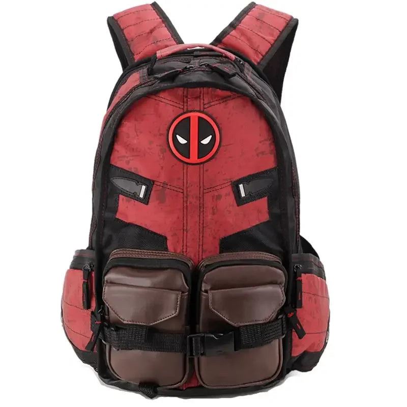 Marvel Anime Deadpool School Bag Personality Hero Peripheral Creative Fashion Backpack Male Student Backpack Leisure Travel Bag