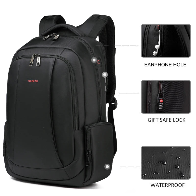 Men's Backpack 14 15.6 17.3inch Laptop Backpack Bag For Men Anti Theft School Backpack Male Travel Bag Mochila