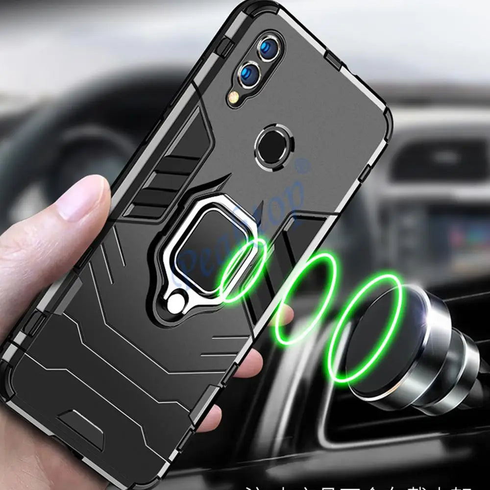 For Honor 8X 8 X Case Armor PC Cover Finger Ring Holder Phone Case For Huawei Honor 8X Max Cover Durable Shockproof Bumper Shell