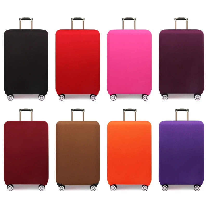 Thick Elastic Solid Luggage Protective Cover Zipper Suit For 18-32 inch Bag Suitcase Covers Trolley Cover Travel Accessories