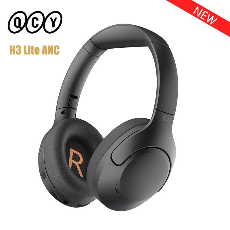 QCY H3 Lite ANC Wireless Headphones Active Noise Cancelling Over Ear Headset Bluetooth 5.3 Earphones 40mm Driver HiFi Sound 60H