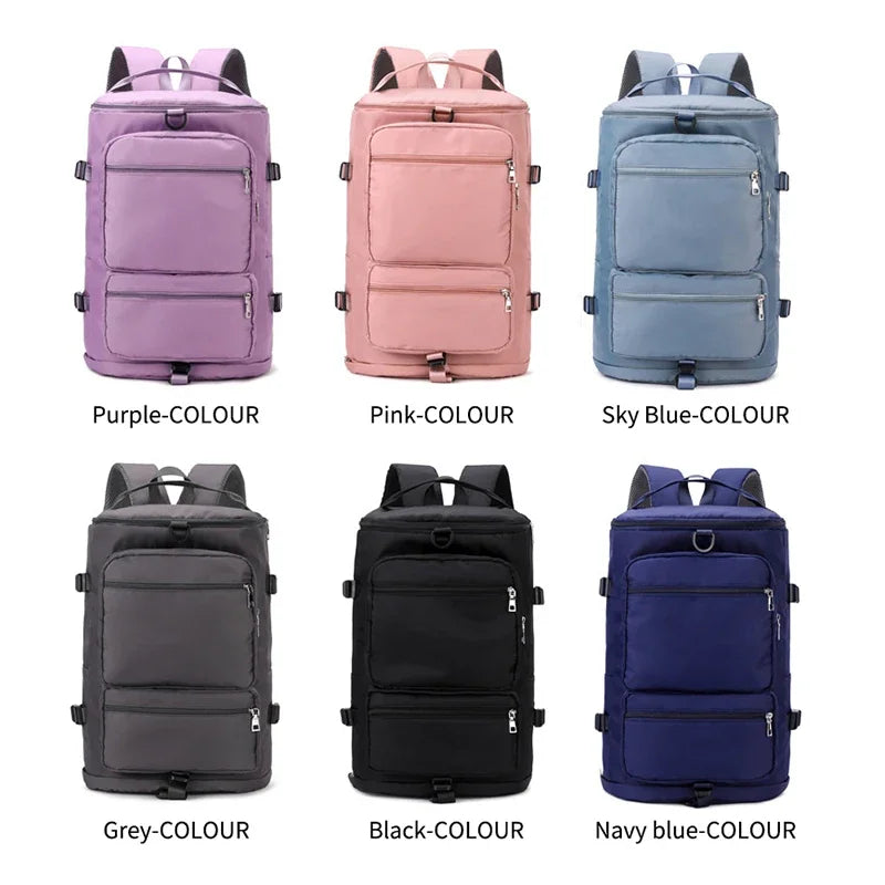 Large Capacity Women Shoulder Travel Backpack Lady Weekend Sports Yoga Luggage Zipper Bags Multifunction Crossbody Bag