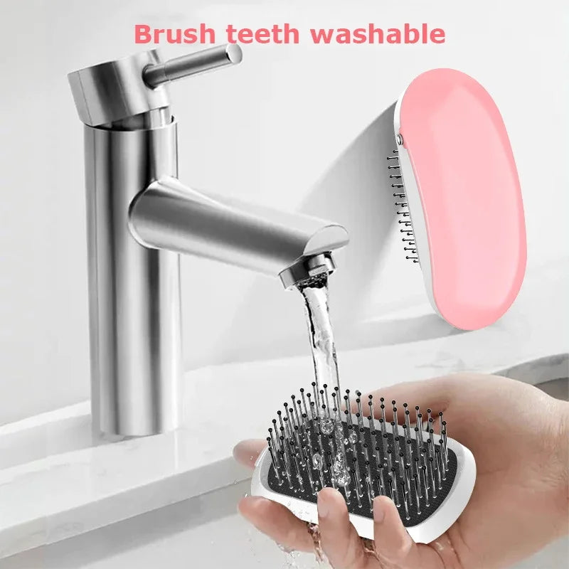 2024 NEW Unique Anti-static Ionic Hair Brush Protable Vibration Comb Negative Scalp Massager For Home Travel Styling Accessories