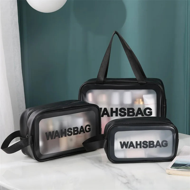 Portable Travel Wash Bag Female Transparent Waterproof Makeup Storage Pouch Large Capacity Cosmetic Organizer Beauty Women Case