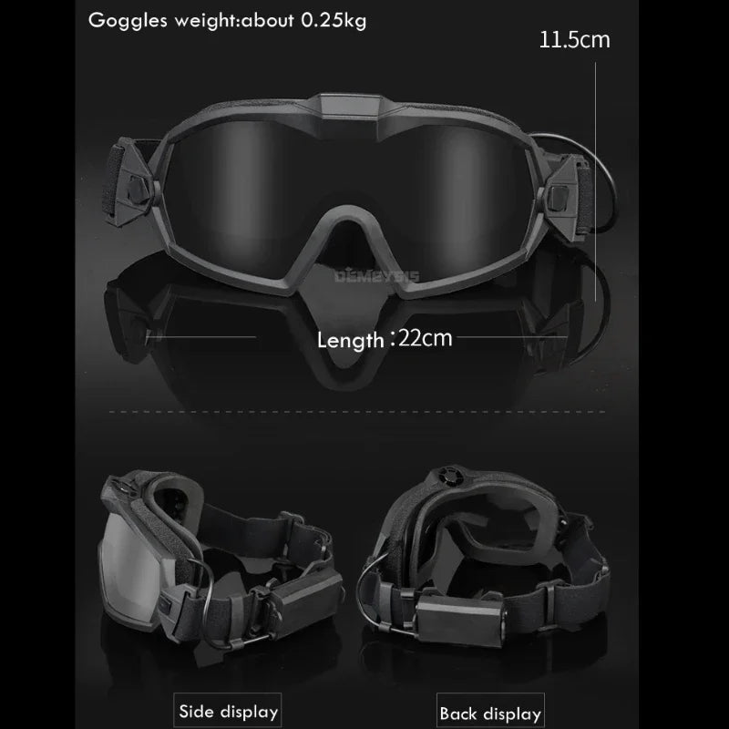 Tactical Goggles Anti Fog UV Protection Paintball Airsoft Glasses Windproof Motorcycle Shooting Cs Wargame Eyewears