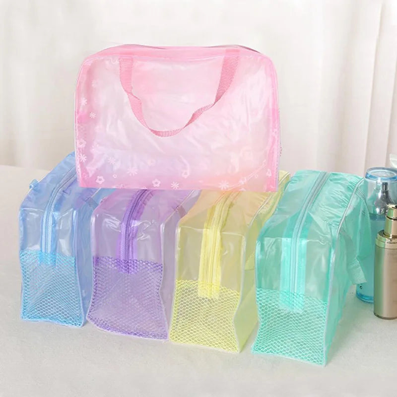 PVC Travel Transparent Cases Clothes Toiletries Storage Bag Box Luggage Towel Suitcase Pouch Zipper Cosmetic Organizer Bags 2022