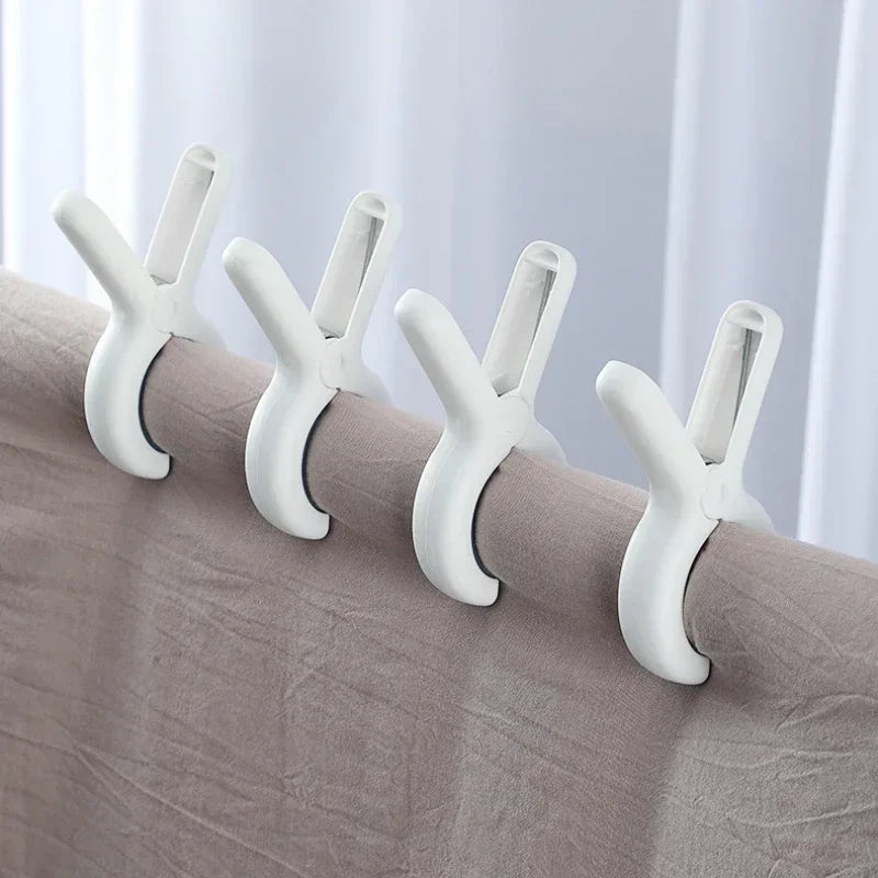 5/1pc Large Beach Towel Clips Plastic Strong Windproof Clothes Pegs Quilt Hanging Clip Reusable Non-slip Fixed Drying Clothespin