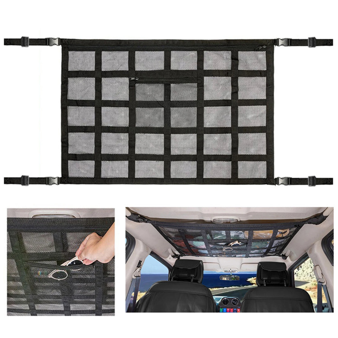 Car Ceiling Cargo Net Car Ceiling Cargo Net Pocket Cargo Net For SUV Load Bearing Car Camping Essentials Truck SUV Road Trip