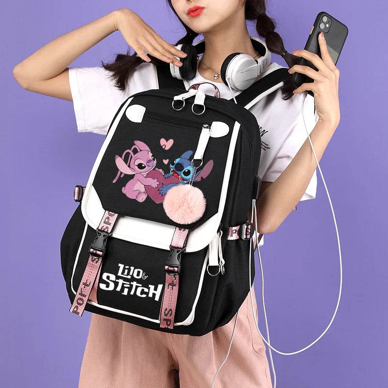 Disney Lilo Stitch Backpacks for Teenager Back To School Schoolbag Girl Rucksack Backpack Women Casual Bag Women Anime Schoolbag