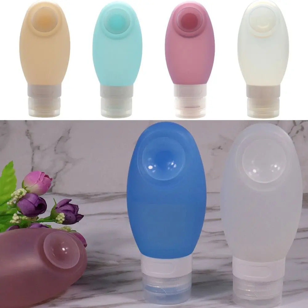 1PC 100ML Split Bottle With Suction Cups Portable Travel Silicone Empty Bottle Lotion Shampoo Cosmetic Refillable Bottles