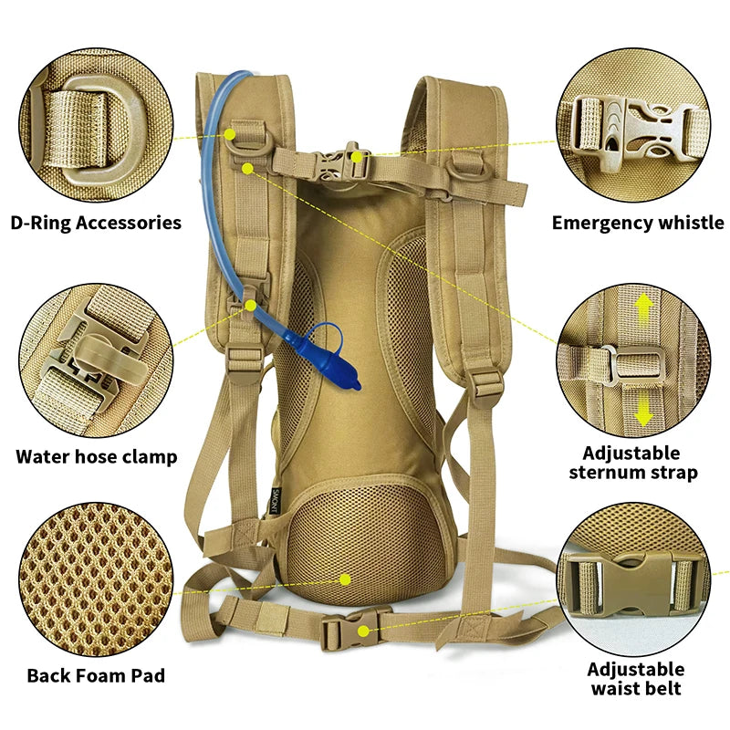 Hydration Bag Bike Cycling Sports Training Bicycle Backpack Outdoor Water Bag Running Hiking Climbing Mountaineering Rucksack