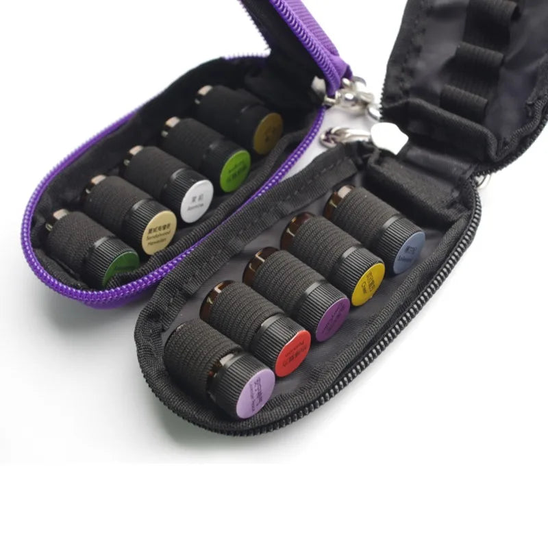 10 Slot Bottle Case Protect 10ML Rollers Essential Oil Bottle Storage Bag Travel Carrying Organizer Perfume Holder Makeup Bag