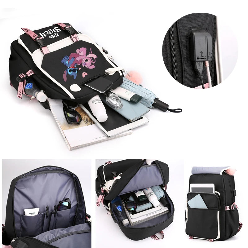 Disney Lilo Stitch Backpacks for Teenager Back To School Schoolbag Girl Rucksack Backpack Women Casual Bag Women Anime Schoolbag