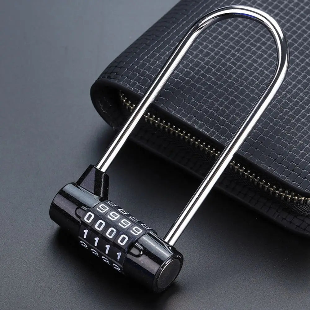 Anti-Theft Suitcase Travel 4 Digit Combination Lock Password Padlock Lengthened Shackle Lock Gym Door Lock