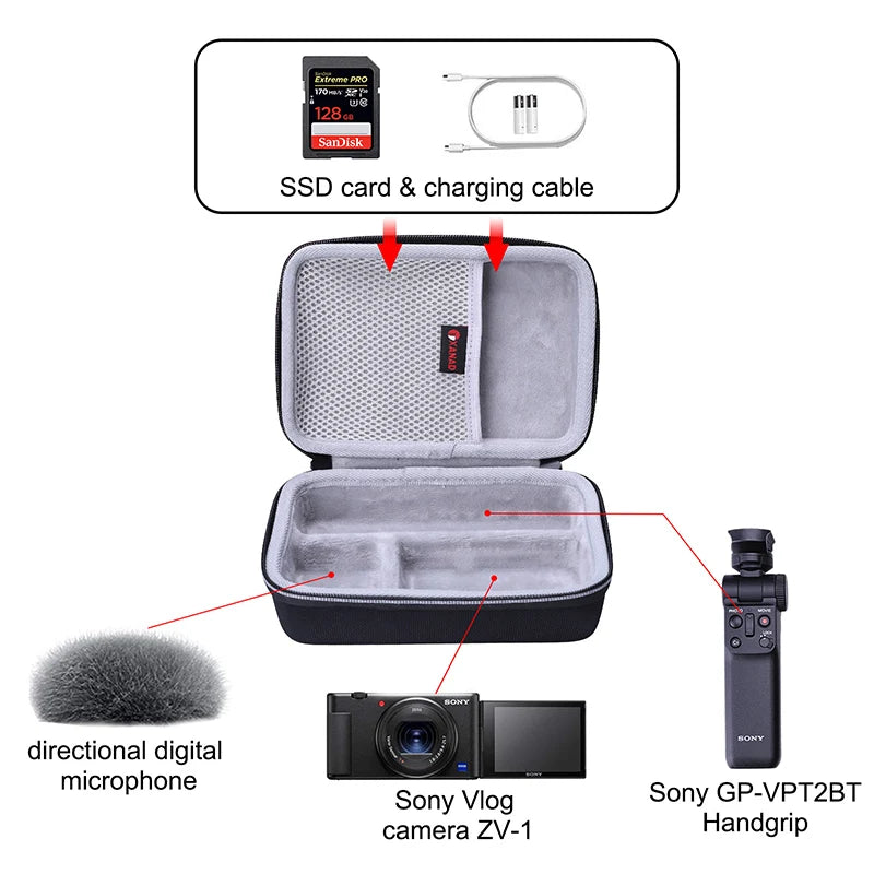 XANAD Hard Case for Sony ZV1 and ZV1 II Camera Travel Protective Carrying Storage Bag