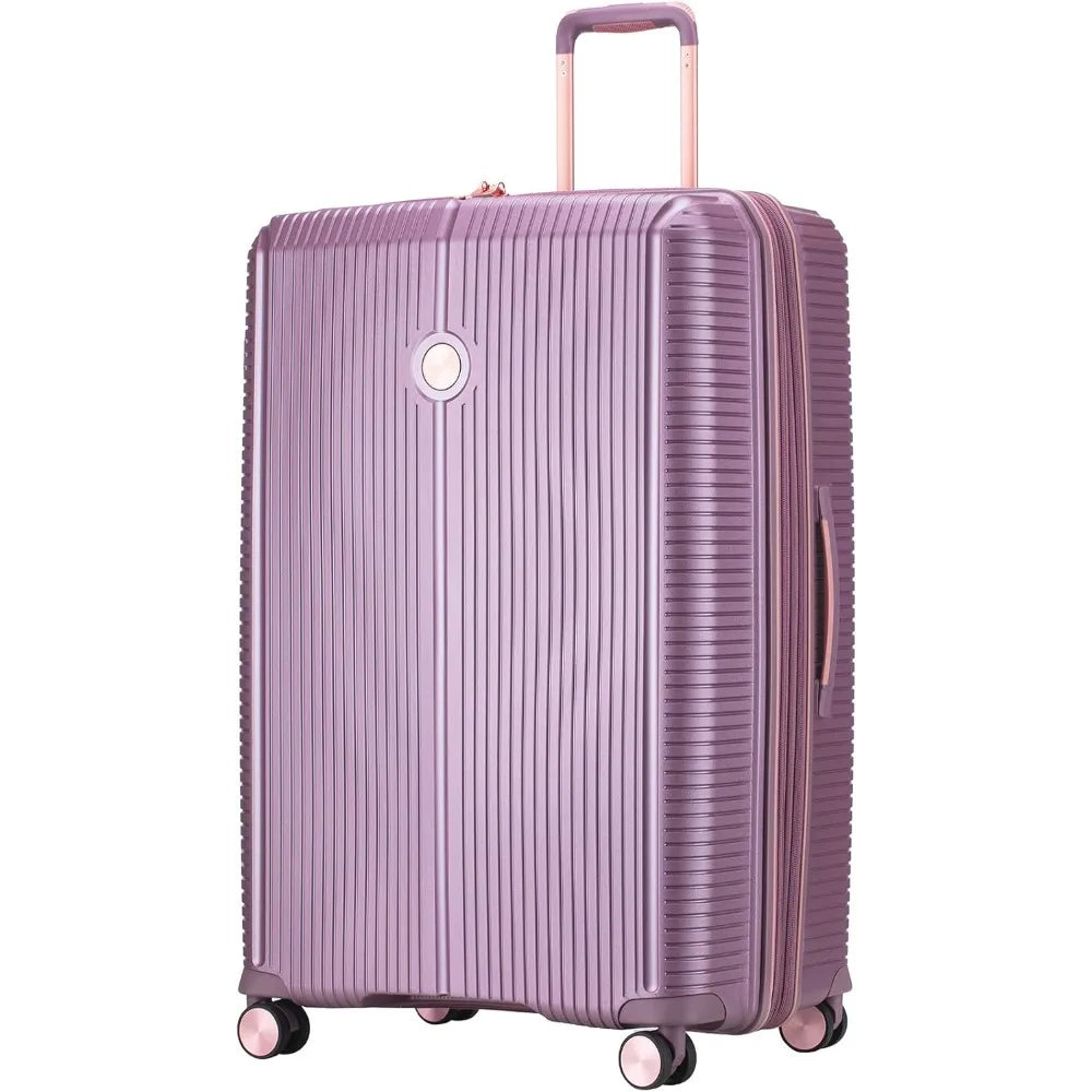 Medium Luggage With Spinner Wheels, Expandable Hardshell Spinner Suitcase for Travel, TSA Approved (28-Inch, Purple