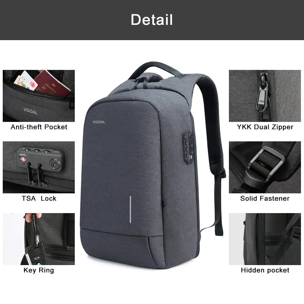 Laptop Backpack 17.3 inch with TSA Lock and USB Charging Port Flight Approved Carry on Business Backpack Anti Theft