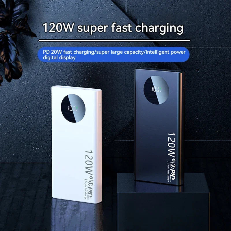 120W Power BankSuper Fast Charging 50000mah Ultralarge Capacity For Mobile Power External Battery For Iphone Xiaomi Samsung