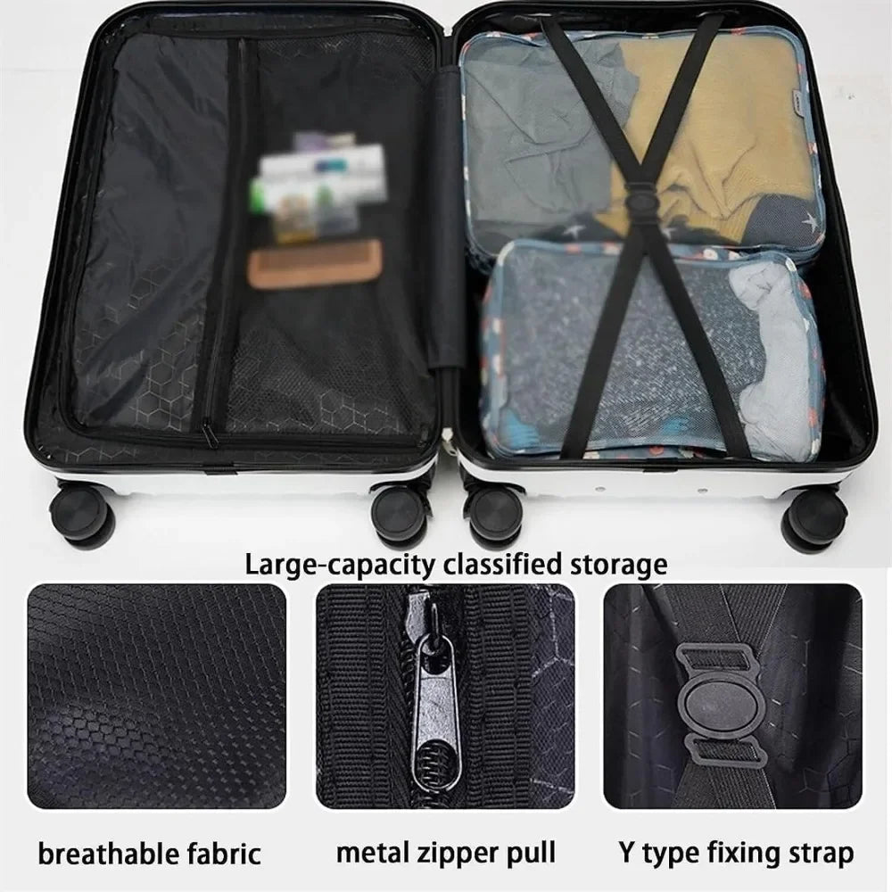 Suitcase，Cabin Luggage Highly Durable Luggage Suitcases Password Carry On Zipper Suitcase Sturdy Travel Luggage Highly Durable