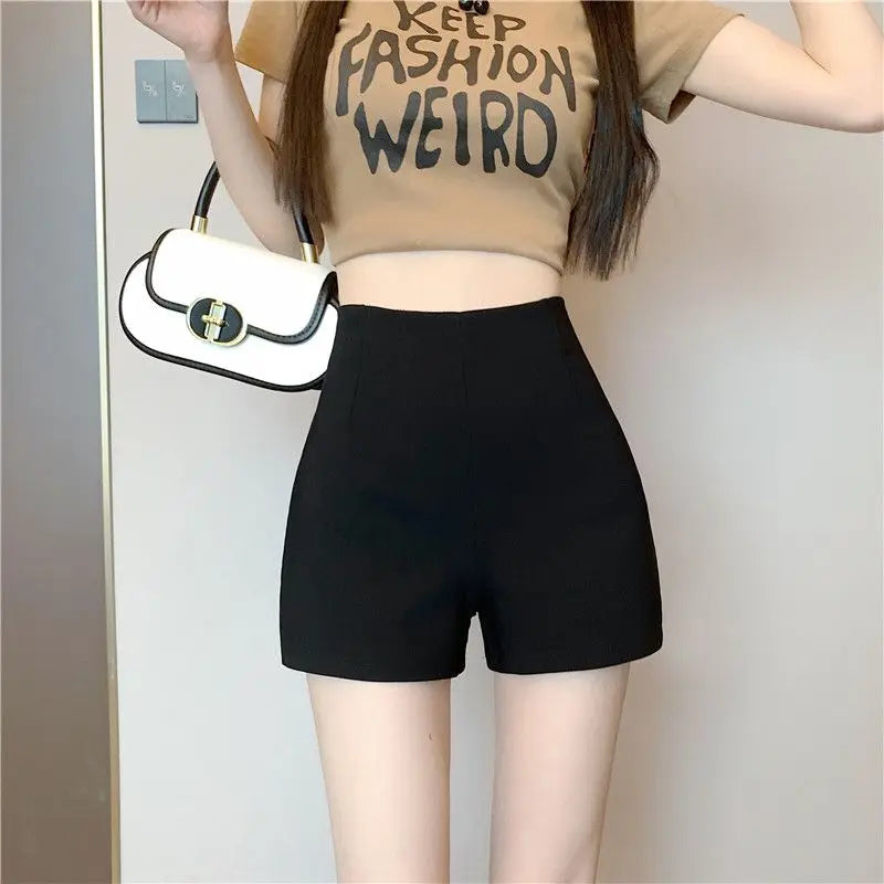 Formal Women's Shorts Elasticty Summer Clothes Cheap Short Pants for Woman To Wear Outfits Casual Korean Style Streetwear Normal