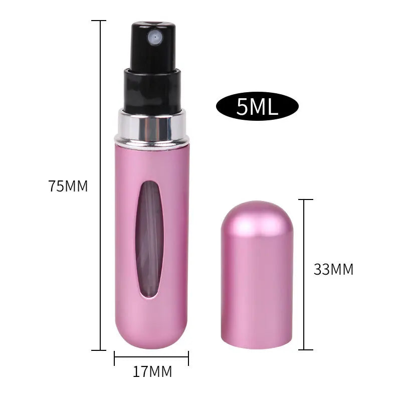 5ml Perfume Refill Bottle Mini Atomizador Perfumes Travel Essentials Tool Spray Bottles Portable Cosmetics Dispenser Accessories