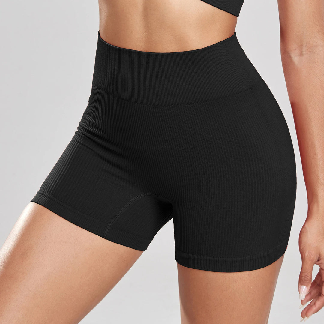 Thread Summer Shorts Woman Skinny Stretch High Waist Seamless Fitness Shorts Activewear Running Outdoors