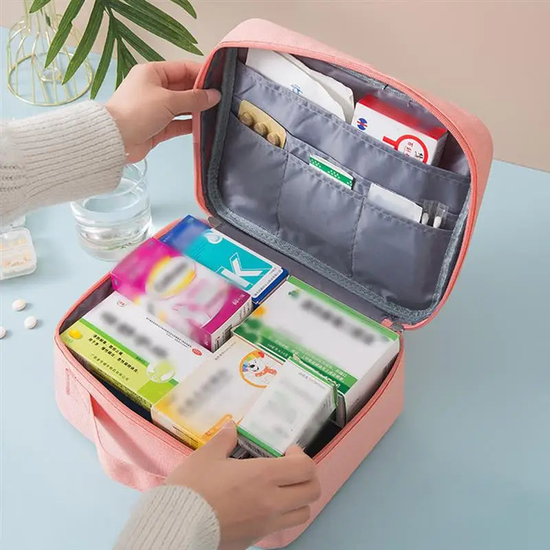 Medicine Storage Bag Portable for Travel, First Aid Bags, Household Carry-on Medical Suitcase, Classification Organization