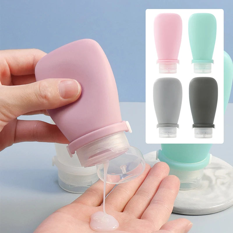 Travel Refillable Bottle Lotion Squeeze Tube Silicone Shampoo Shower Gel Bottling Empty Liquid Cosmetics Containers 30/60/90ml