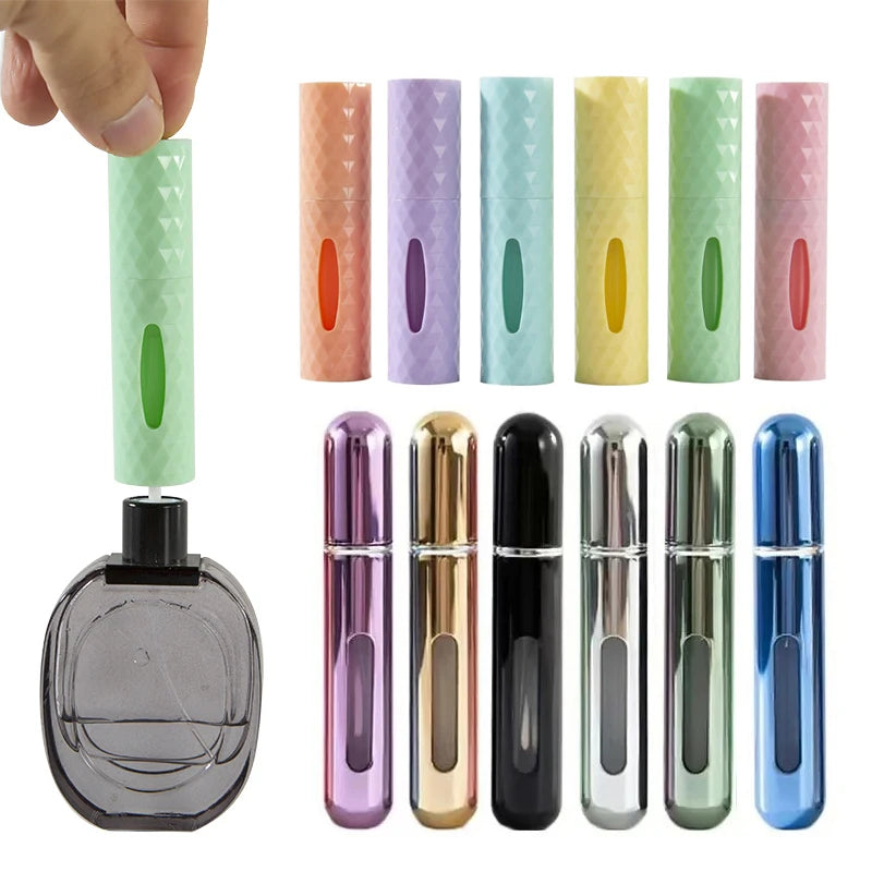 5/10ml Perfume Bottle Portable Refillable Perfume Bottle with Spray Cosmetic Containers Atomizer Mini Aluminum Spray Travel