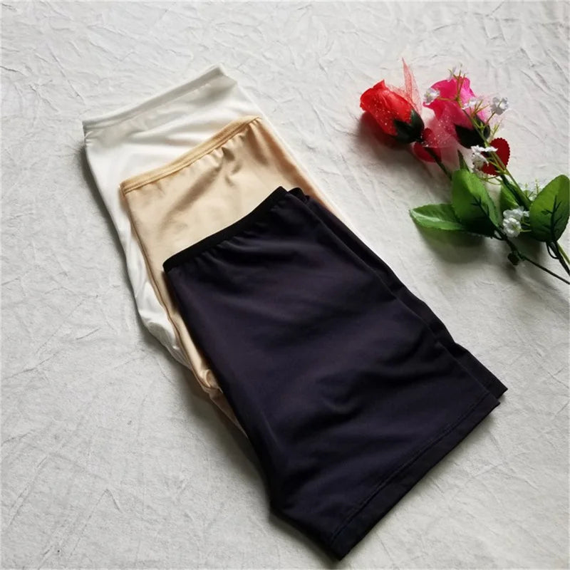 Soft Cotton Seamless Safety Short Pants Summer Under Skirt Shorts Modal Ice Silk Breathable Short Tights Polyester Underwear