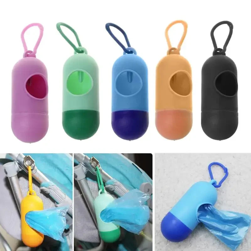 Plastic Pet Dog Poop Bag Dispenser Portable Puppy Diapers Bag Portable Hanging Rubbish Bag Removable Box Outdoor Cleaning Tools