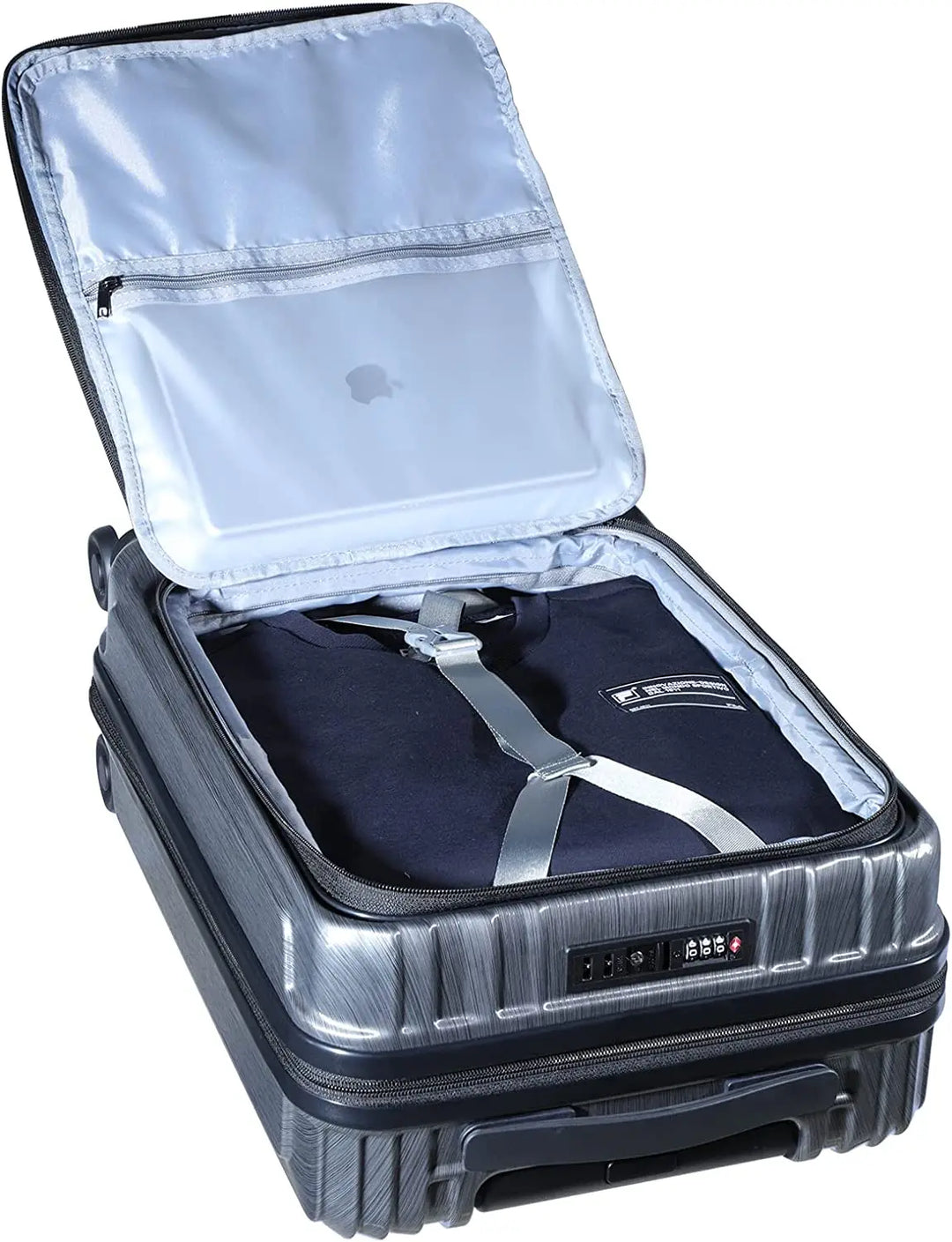 TydeCkare Carry On Cabin Luggage 20 Inch with Front Compartment & Expandable  ABS+PC TSA Approved Lock  Spinner Silent Wheels