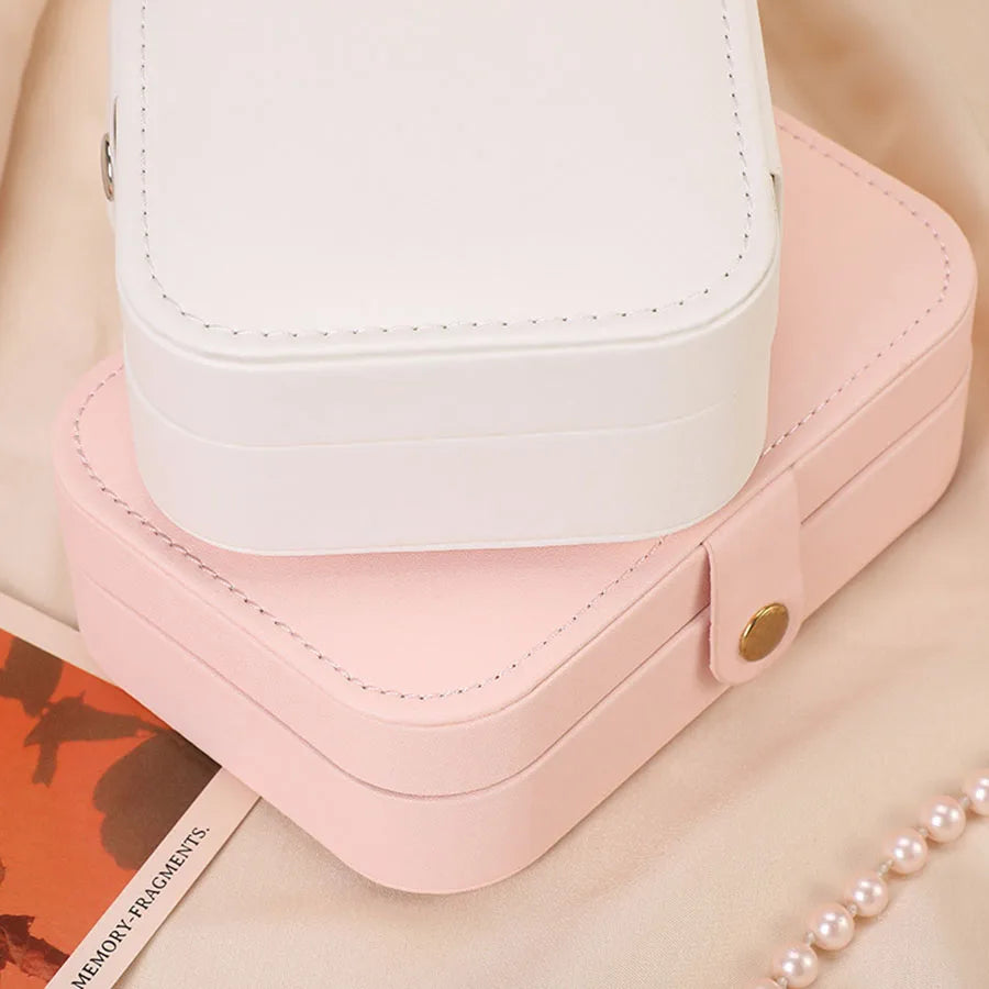 Women's Jewelry storage box portable storage jewelry box earrings necklaces packaging jewelry storage box household rings